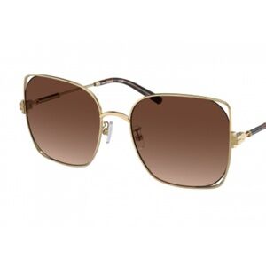 Tory Burch Square Polarized Sunglasses, Gold
